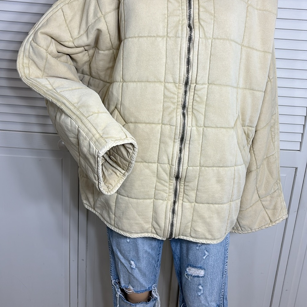 Free People Cream Quilted Puffer Jacket - Picture 9 of 15